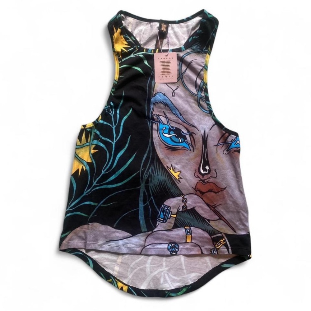 Savage X Fenty Multicolor Graphic Tank Top New With Tags
